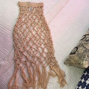 Zara crochet braided beaded coverup